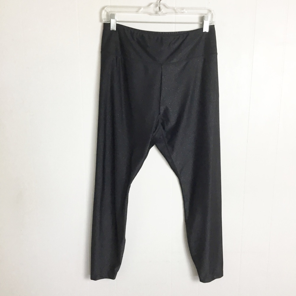 KiraGrace High Rise Leggings Black Shimmer Yoga Women's size Large